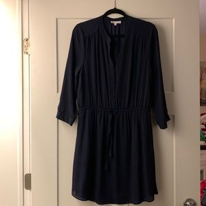Navy shirt dress, above knee, size L